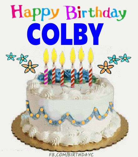 happy birthday colby|More.